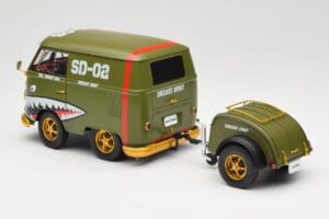 Volkswagen Kool Kombi Army Fighter Green Solido 1:18 S1810901 Metalli — kuva 7 / 8