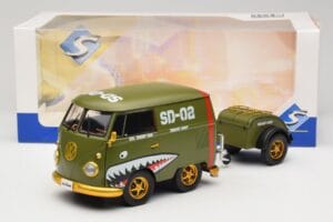 Volkswagen Kool Kombi Army Fighter Green Solido 1:18 S1810901 Metalli — kuva 8 / 8