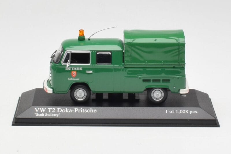 Volkswagen T2b Double Cab Flatbed Stadt Solberg Minichamps 1:43 400053261 Metalli
