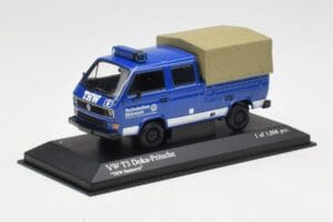 Volkswagen T3 Double Cab Flatbed THW Hannover Minichamps 1:43 400055290 Metalli — kuva 2 / 4