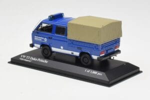 Volkswagen T3 Double Cab Flatbed THW Hannover Minichamps 1:43 400055290 Metalli — kuva 3 / 4
