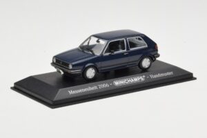 Volkswagen Golf Mk2 Sininen Messunäyte Minichamps 1:43 GOLFHANDMUSTER Metalli — kuva 2 / 4