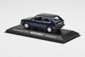 Volkswagen Golf Mk2 Sininen Messunäyte Minichamps 1:43 GOLFHANDMUSTER Metalli — kuva 3 / 4