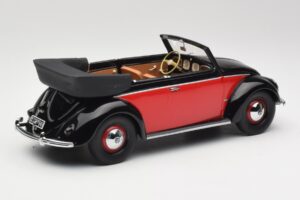 Volkswagen Beetle Avoauto Musta & Punainen Minichamps 1:18 107054132 Hartsi — kuva 2 / 6