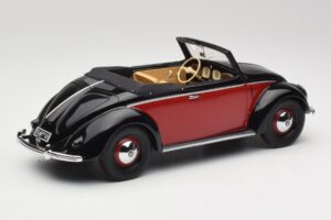 Volkswagen Beetle Hebmuller Avoauto Musta & Punainen Minichamps 1:18 107054230 Hartsi — kuva 2 / 6