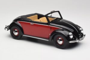 Volkswagen Beetle Hebmuller Avoauto Musta & Punainen Minichamps 1:18 107054230 Hartsi — kuva 4 / 6