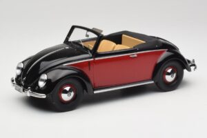 Volkswagen Beetle Hebmuller Avoauto Musta & Punainen Minichamps 1:18 107054230 Hartsi