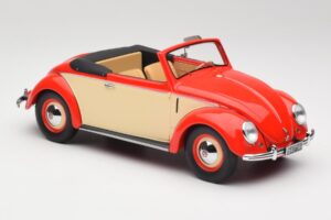 Volkswagen Beetle Hebmuller Avoauto Punainen & Kerma Minichamps 1:18 107054231 Hartsi — kuva 4 / 6