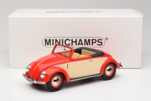 Volkswagen Beetle Hebmuller Avoauto Punainen & Kerma Minichamps 1:18 107054231 Hartsi — kuva 6 / 6
