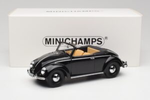 Volkswagen Beetle Type 1 Hebmuller Avoauto Musta Minichamps 1:18 107054232 Metalli — kuva 6 / 6