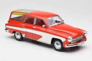 Wartburg 311 Camping Deluxe Punainen Valkoinen BoS Models 1:18 BOS037 Hartsi — kuva 4 / 6