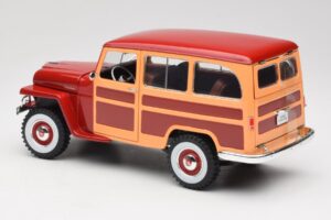 Willys Jeep Station Wagon Punainen Road Signature 1:18 92858 Metalli — kuva 7 / 8