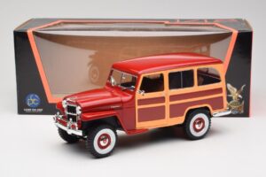 Willys Jeep Station Wagon Punainen Road Signature 1:18 92858 Metalli — kuva 8 / 8