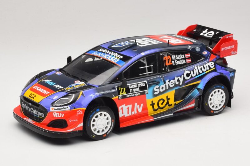 Ford Puma Rally1 #22 M. Sesks / R. Francis Rally Sweden 2025 IXO 1:18 18RMC240 Metalli