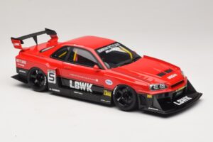 Nissan Skyline ER34 LB Super Silhouette Active Red GT Spirit 1:18 GT570 Hartsi — kuva 4 / 6
