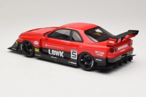 Nissan Skyline ER34 LB Super Silhouette Active Red GT Spirit 1:18 GT570 Hartsi — kuva 5 / 6