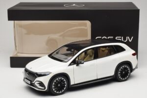Mercedes EQS SUV X296 Manufaktur Diamond White NZG 1:18 B66960590 Metalli — kuva 8 / 8