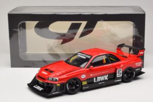 Nissan Skyline ER34 LB Super Silhouette Active Red GT Spirit 1:18 GT570 Hartsi — kuva 6 / 6