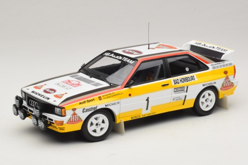 Audi Quattro #1 W. Rohrl / C. Geistdorfer Rally Monte Carlo Winner 1984 Minichamps 1:18 A5-5894 Metalli