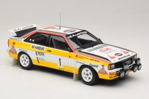 Audi Quattro #1 W. Rohrl / C. Geistdorfer Rally Monte Carlo Winner 1984 Minichamps 1:18 A5-5894 Metalli — kuva 4 / 6