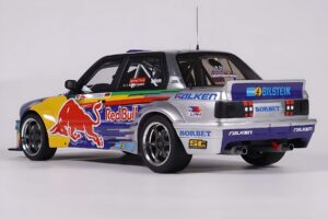 BMW E30 V8 #229 E. Hountondji Red Bull Driftbrothers Drift 2023 Sininen Otto 1:18 OT486 Hartsi — kuva 5 / 5