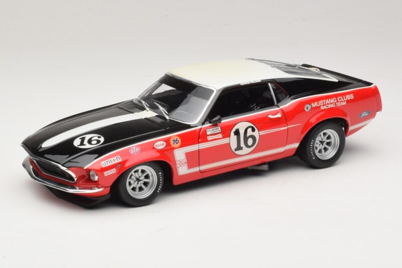 Ford Mustang Boss 302 #16 Bud Moore Engineering G. Follmer Trans-Am 1969 OEM 1:18 FORD006 Metalli