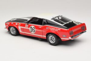 Ford Mustang Boss 302 #16 Bud Moore Engineering G. Follmer Trans-Am 1969 OEM 1:18 FORD006 Metalli — kuva 7 / 8