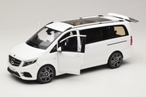 Mercedes V-Class W447 AMG Line Valkoinen Norev 1:18 183876 Metalli — kuva 2 / 8