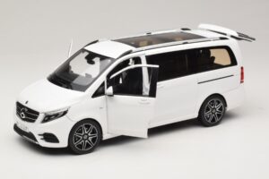Mercedes V-Class W447 AMG Line Valkoinen Norev 1:18 183876 Metalli — kuva 2 / 8