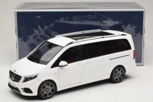 Mercedes V-Class W447 AMG Line Valkoinen Norev 1:18 183876 Metalli — kuva 8 / 8