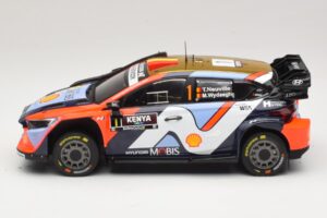 Hyundai i20 N Rally1 #1 T. Neuville / M. Wydaeghe Safari Rally Kenya 2025 IXO 1:18 18RMC247B Metalli — kuva 3 / 6