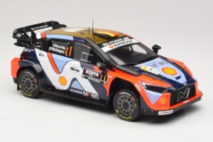 Hyundai i20 N Rally1 #1 T. Neuville / M. Wydaeghe Safari Rally Kenya 2025 IXO 1:18 18RMC247B Metalli — kuva 4 / 6