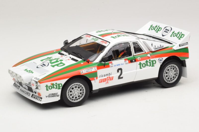 Lancia 037 #2 A. Bettega / M. Perissinot Rally San Marino 1984 Kyosho 1:18 08306F Metalli