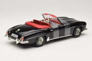 Mercedes 190 SL W121 Roadster Musta ERTL 1:18 7464 Metalli — kuva 2 / 6