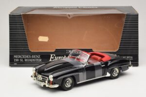 Mercedes 190 SL W121 Roadster Musta ERTL 1:18 7464 Metalli — kuva 6 / 6