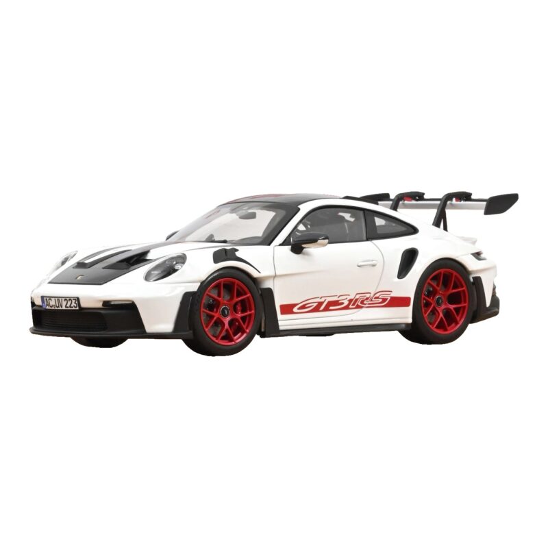 Porsche 911 992 GT3 RS Weissach Package Valkoinen Pyro Red Norev 1:18 Porsche 911 992 GT3 RS Weissach Package Valkoinen Pyro Red Norev 1:18 187373 Metalli