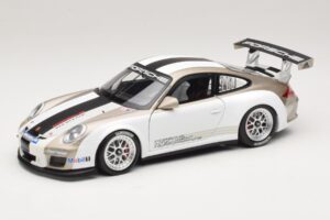 Porsche 911 997 GT3 Cup Valkoinen Raidoilla 2008 Minichamps 1:18 WAP0210130C Metalli