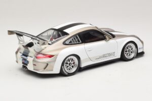 Porsche 911 997 GT3 Cup Valkoinen Raidoilla 2008 Minichamps 1:18 WAP0210130C Metalli — kuva 3 / 8