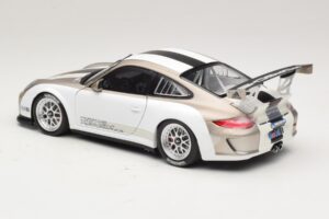 Porsche 911 997 GT3 Cup Valkoinen Raidoilla 2008 Minichamps 1:18 WAP0210130C Metalli — kuva 7 / 8