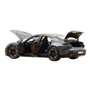 Porsche Taycan Turbo S Slate Grey Neo Norev 1:18 187654 Metalli — kuva 2 / 5