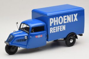 Tempo Hanseat Kolmipyöräinen Pakettiauto Phoenix Blue Minichamps 1:18 180099040 Metalli
