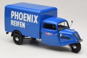 Tempo Hanseat Kolmipyöräinen Pakettiauto Phoenix Blue Minichamps 1:18 180099040 Metalli — kuva 4 / 6