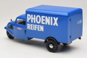 Tempo Hanseat Kolmipyöräinen Pakettiauto Phoenix Blue Minichamps 1:18 180099040 Metalli — kuva 5 / 6