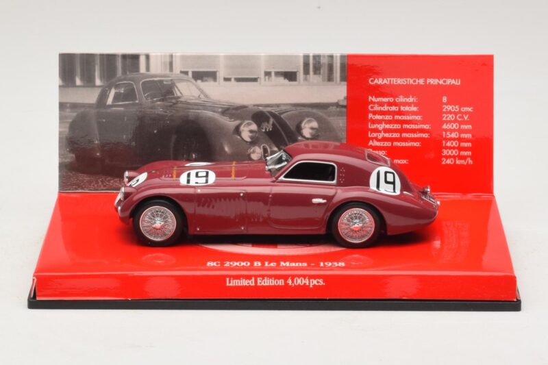 Alfa Romeo 8C 2900B #19 R. Sommer / C. Biondetti 24 Hours of Le Mans Winner 1938 Minichamps 1:43 403120473 Metalli