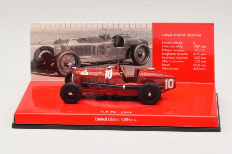 Alfa Romeo P2 #10 Punainen 1924 Minichamps 1:43 403241203 Metalli