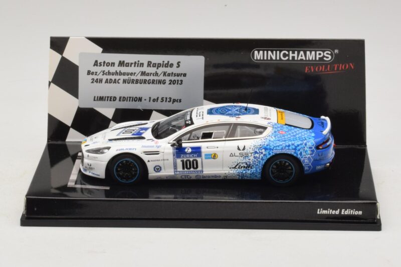 Aston Martin Rapide S #100 Bez / Schubauer 24 Hours of Nurburgring 2013 Minichamps 1:43 Aston Martin Rapide S #100 Bez / Schubauer 24 Hours of Nurburgring 2013 Minichamps 1:43 437131300 Metalli