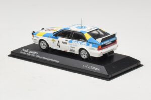 Audi Quattro #4 S. Blomqvist / B. Cederberg Rally Sweden Winner 1982 Minichamps 1:43 430821904 Metalli — kuva 3 / 4
