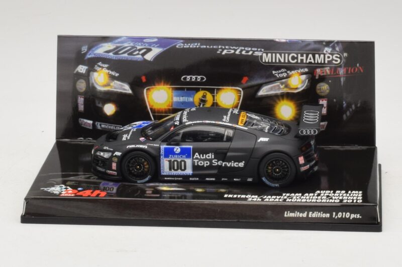 Audi R8 LMS GT3 #100 M. Ekstrom / O. Jarvis Abt Sportsline 24 Hours of Nurburgring 2010 Minichamps 1:43 437101900 Metalli