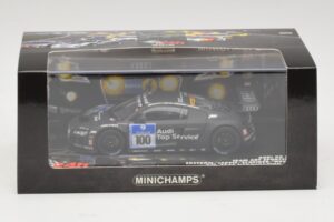Audi R8 LMS GT3 #100 M. Ekstrom / O. Jarvis Abt Sportsline 24 Hours of Nurburgring 2010 Minichamps 1:43 437101900 Metalli — kuva 5 / 5