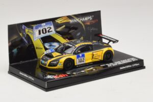 Audi R8 LMS GT3 #102 H-J. Stuck / H. Heyer Black Falcon 24 Hours of Nurburgring 2010 Minichamps 1:43 437101912 Metalli — kuva 2 / 5